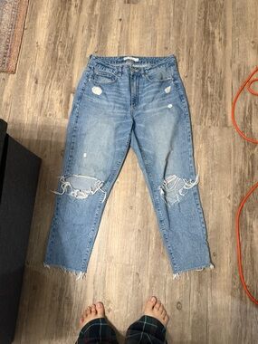 Garage Light Blue Distressed Boyfriend Jeans